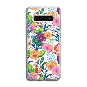 CaseCompany Tropisch 2: Samsung Galaxy S10 4G Transparant Hoesje
