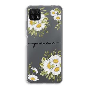 CaseCompany Daisies: Samsung Galaxy A22 5G Transparant Hoesje