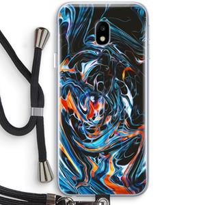 CaseCompany Black Unicorn: Samsung Galaxy J3 (2017) Transparant Hoesje met koord