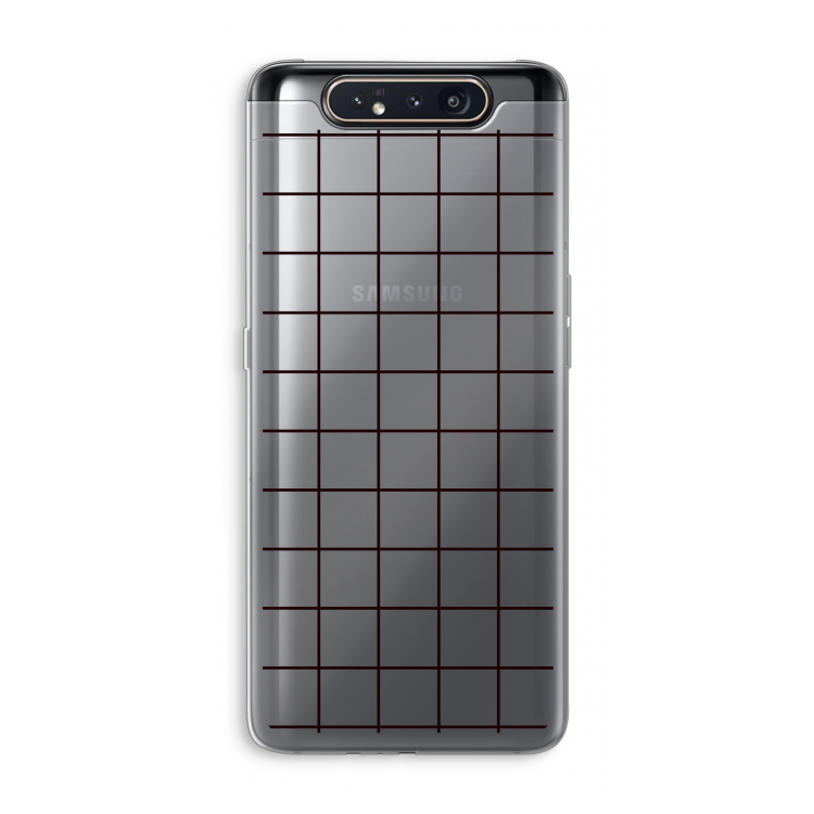 CaseCompany Rooster: Samsung Galaxy A80 Transparant Hoesje