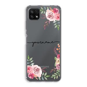 CaseCompany Rozen: Samsung Galaxy A22 5G Transparant Hoesje