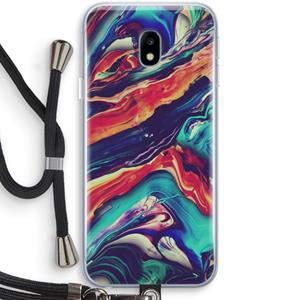 CaseCompany Chameleon Sun: Samsung Galaxy J3 (2017) Transparant Hoesje met koord