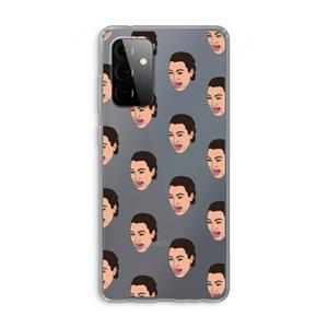 CaseCompany Ugly Cry Call: Samsung Galaxy A72 Transparant Hoesje