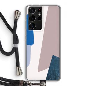 CaseCompany Lapis: Samsung Galaxy S21 Ultra Transparant Hoesje met koord