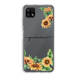 CaseCompany Zonnebloemen: Samsung Galaxy A22 5G Transparant Hoesje