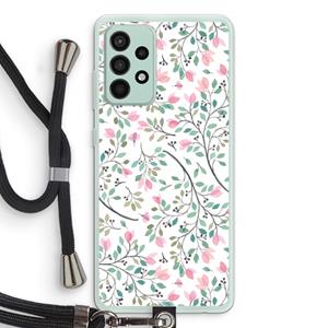 CaseCompany Sierlijke bloemen: Samsung Galaxy A52s 5G Transparant Hoesje met koord