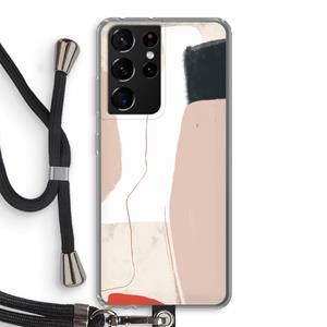 CaseCompany Lava: Samsung Galaxy S21 Ultra Transparant Hoesje met koord