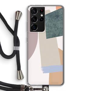 CaseCompany Lindo: Samsung Galaxy S21 Ultra Transparant Hoesje met koord