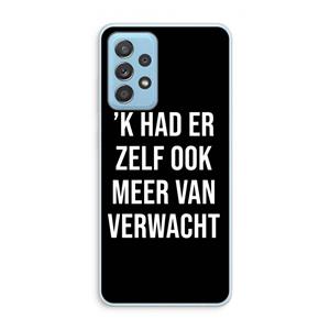 CaseCompany Meer verwacht - Zwart: Samsung Galaxy A73 Transparant Hoesje
