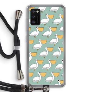CaseCompany Pelican: Samsung Galaxy A41 Transparant Hoesje met koord