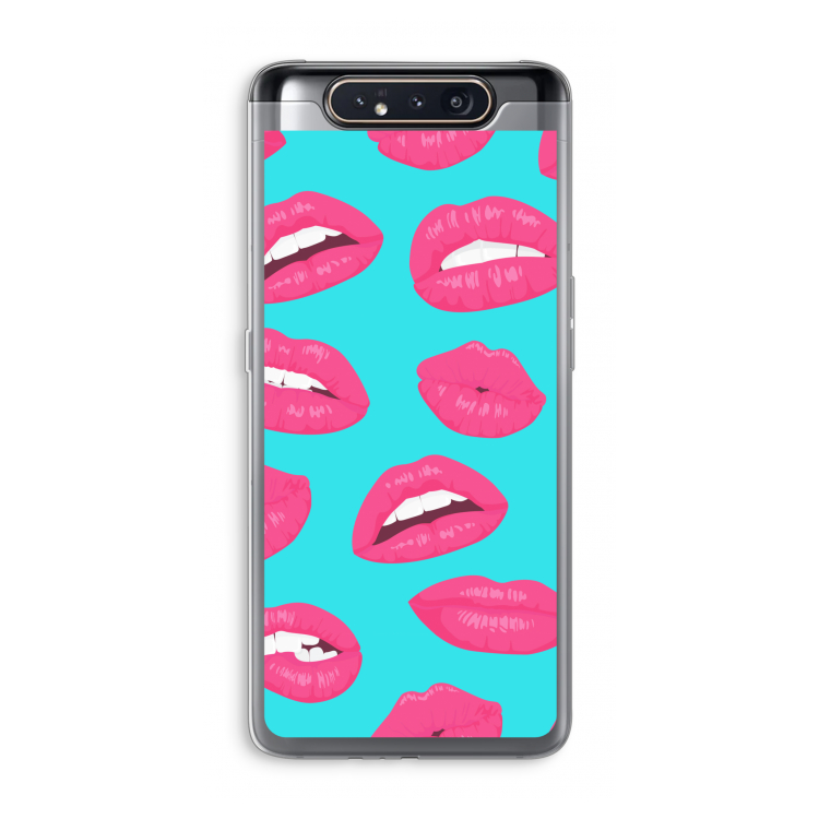 CaseCompany Bite my lip: Samsung Galaxy A80 Transparant Hoesje