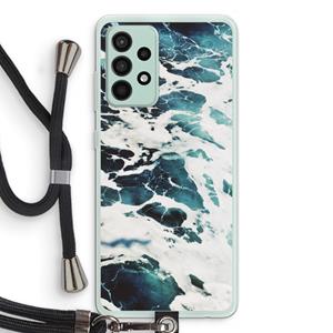 CaseCompany Golven: Samsung Galaxy A52s 5G Transparant Hoesje met koord