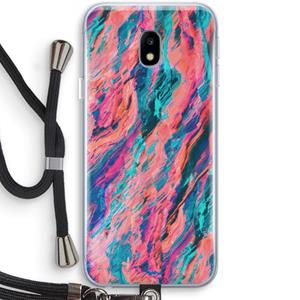 CaseCompany Electric Times: Samsung Galaxy J3 (2017) Transparant Hoesje met koord