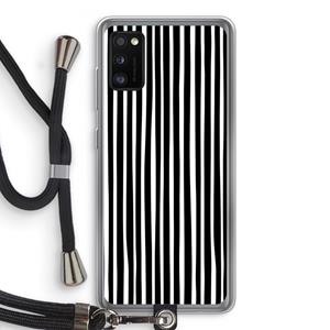 CaseCompany Stripes: Samsung Galaxy A41 Transparant Hoesje met koord
