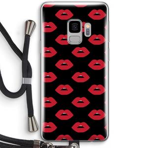 CaseCompany Lips: Samsung Galaxy S9 Transparant Hoesje met koord
