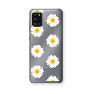 CaseCompany Margrietjes: Samsung Galaxy A31 Transparant Hoesje