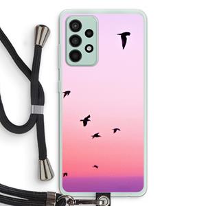 CaseCompany Fly away: Samsung Galaxy A52s 5G Transparant Hoesje met koord