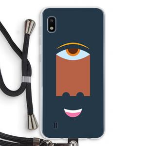 CaseCompany Mono M: Samsung Galaxy A10 Transparant Hoesje met koord