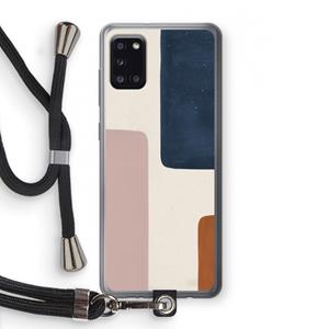 CaseCompany Geo #5: Samsung Galaxy A31 Transparant Hoesje met koord