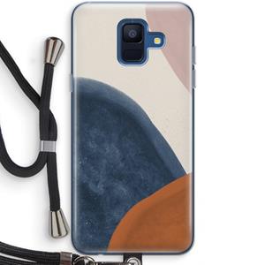 CaseCompany Geo #1: Samsung Galaxy A6 (2018) Transparant Hoesje met koord
