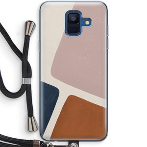 CaseCompany Geo #2: Samsung Galaxy A6 (2018) Transparant Hoesje met koord