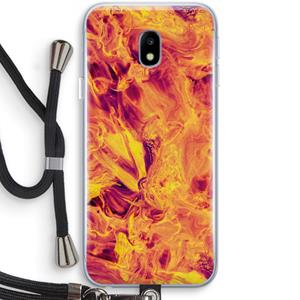CaseCompany Eternal Fire: Samsung Galaxy J3 (2017) Transparant Hoesje met koord
