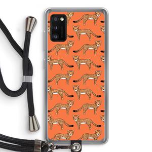 CaseCompany Cheetah: Samsung Galaxy A41 Transparant Hoesje met koord