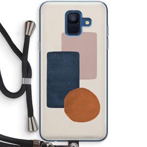 CaseCompany Geo #3: Samsung Galaxy A6 (2018) Transparant Hoesje met koord