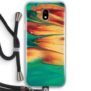 CaseCompany Green Inferno: Samsung Galaxy J3 (2017) Transparant Hoesje met koord