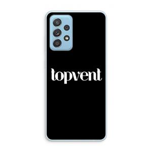 CaseCompany Topvent Zwart: Samsung Galaxy A73 Transparant Hoesje