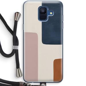 CaseCompany Geo #5: Samsung Galaxy A6 (2018) Transparant Hoesje met koord