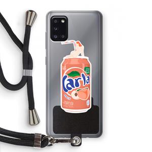 CaseCompany S(peach)less: Samsung Galaxy A31 Transparant Hoesje met koord