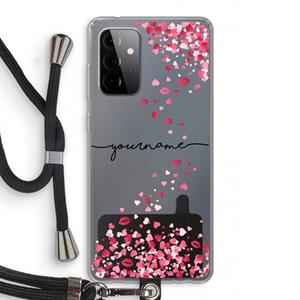 CaseCompany Hartjes en kusjes: Samsung Galaxy A72 5G Transparant Hoesje met koord