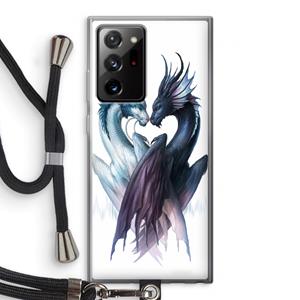 CaseCompany Yin Yang Dragons: Samsung Galaxy Note 20 Ultra / Note 20 Ultra 5G Transparant Hoesje met koord