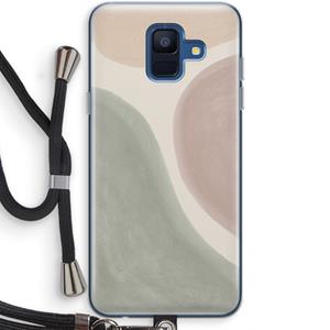 CaseCompany Geo #6: Samsung Galaxy A6 (2018) Transparant Hoesje met koord