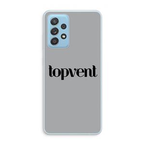 CaseCompany Topvent Grijs Zwart: Samsung Galaxy A73 Transparant Hoesje