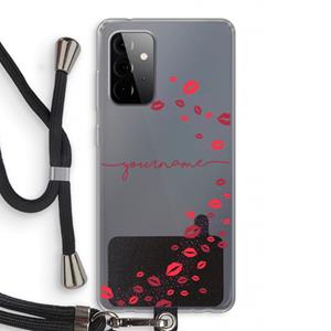 CaseCompany Kusjes: Samsung Galaxy A72 5G Transparant Hoesje met koord