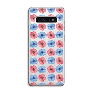 CaseCompany Klaproosjes: Samsung Galaxy S10 4G Transparant Hoesje