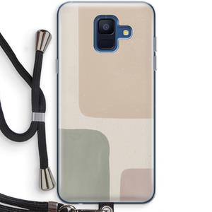 CaseCompany Geo #7: Samsung Galaxy A6 (2018) Transparant Hoesje met koord