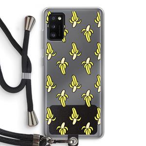 CaseCompany Bananas: Samsung Galaxy A41 Transparant Hoesje met koord