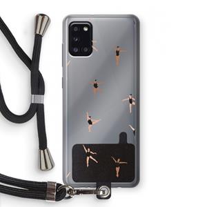 CaseCompany Dancing #1: Samsung Galaxy A31 Transparant Hoesje met koord