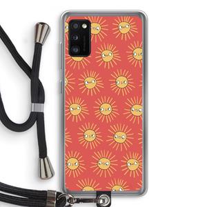 CaseCompany Zon: Samsung Galaxy A41 Transparant Hoesje met koord