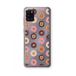 CaseCompany Donuts: Samsung Galaxy A31 Transparant Hoesje