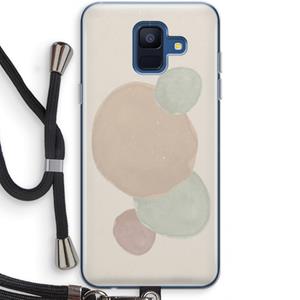 CaseCompany Geo #9: Samsung Galaxy A6 (2018) Transparant Hoesje met koord