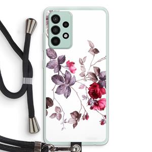 CaseCompany Mooie bloemen: Samsung Galaxy A52s 5G Transparant Hoesje met koord
