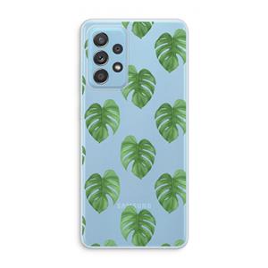 CaseCompany Monstera leaves: Samsung Galaxy A73 Transparant Hoesje