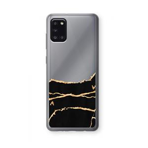 CaseCompany Gouden marmer: Samsung Galaxy A31 Transparant Hoesje