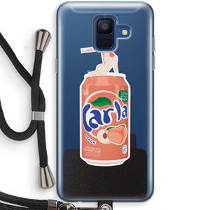 CaseCompany S(peach)less: Samsung Galaxy A6 (2018) Transparant Hoesje met koord