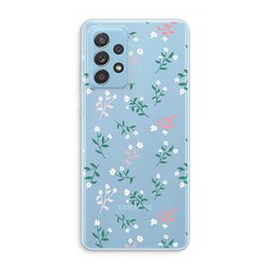 CaseCompany Small white flowers: Samsung Galaxy A73 Transparant Hoesje