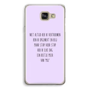 CaseCompany Zelfvertrouwen: Samsung Galaxy A5 (2016) Transparant Hoesje